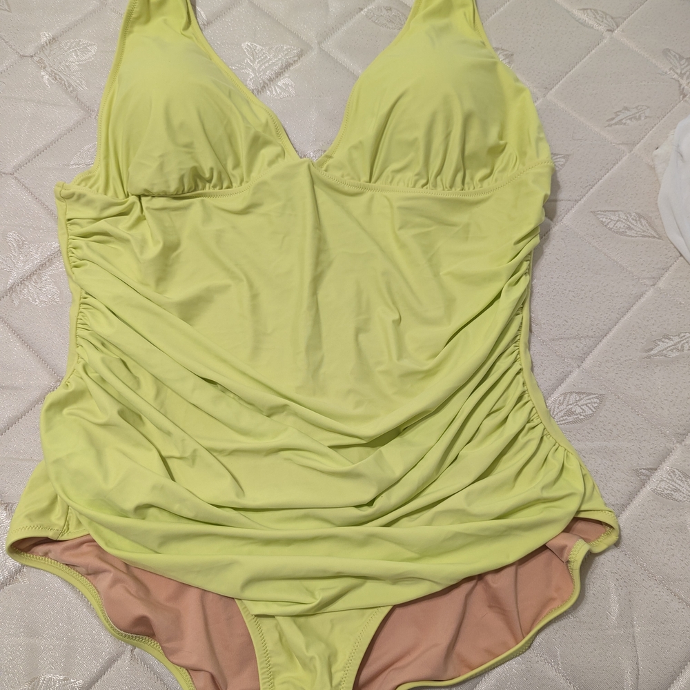 J. Crew Lime Green One Piece Swimsuit